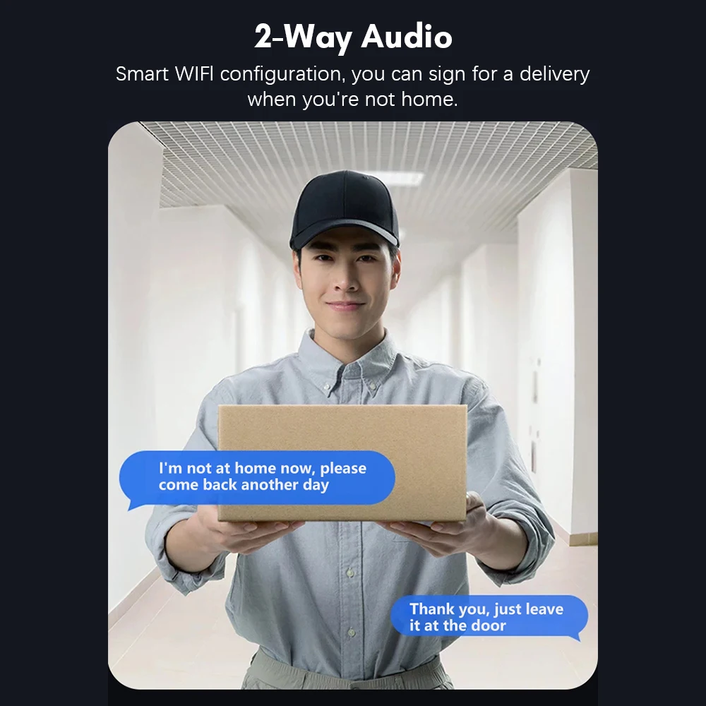 Tuya WiFi Video Doorbell Camera Wireless 1080P HD Camera Motion Detection Infrared Night Vision Real-time Monitor Waterproof