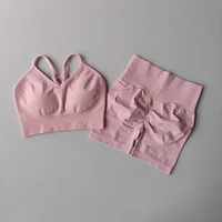 2 Pcs Yoga Sets Women High Waist Workout Outfits Gym Wear Gym Clothing Sports Suits Fitness Tracksuit Sportswear Shorts Suit - Image 5