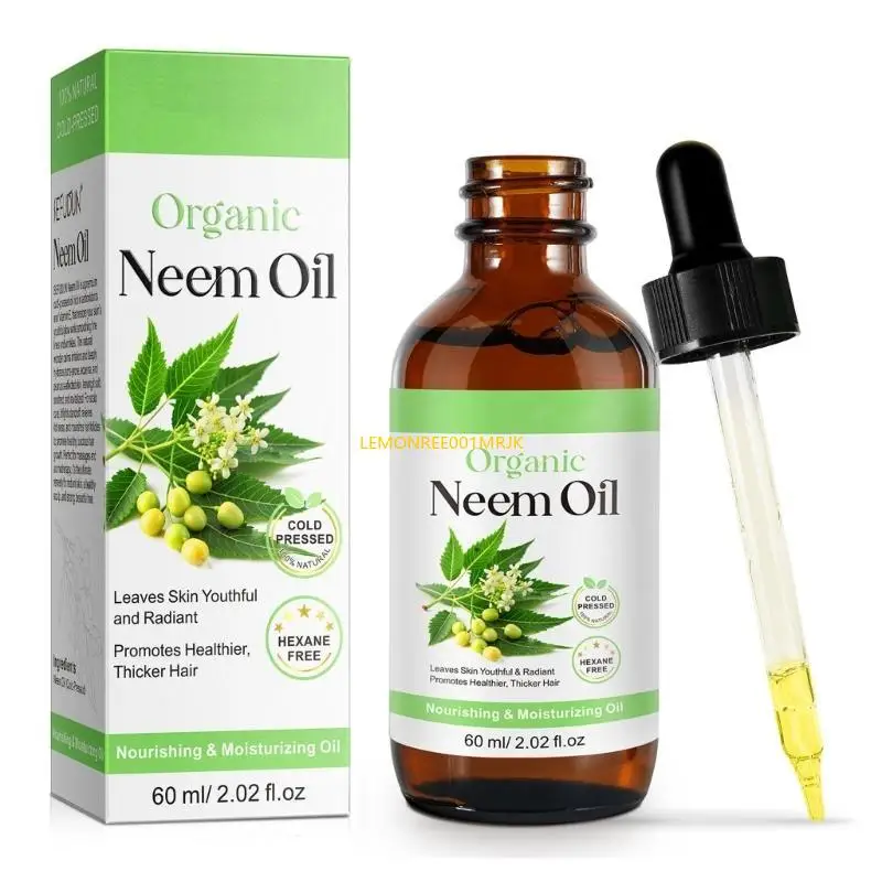 M4YA 60ml Cold Pressed Neem Oil Promote Healthier Hair Organic Neem Oil for Woman