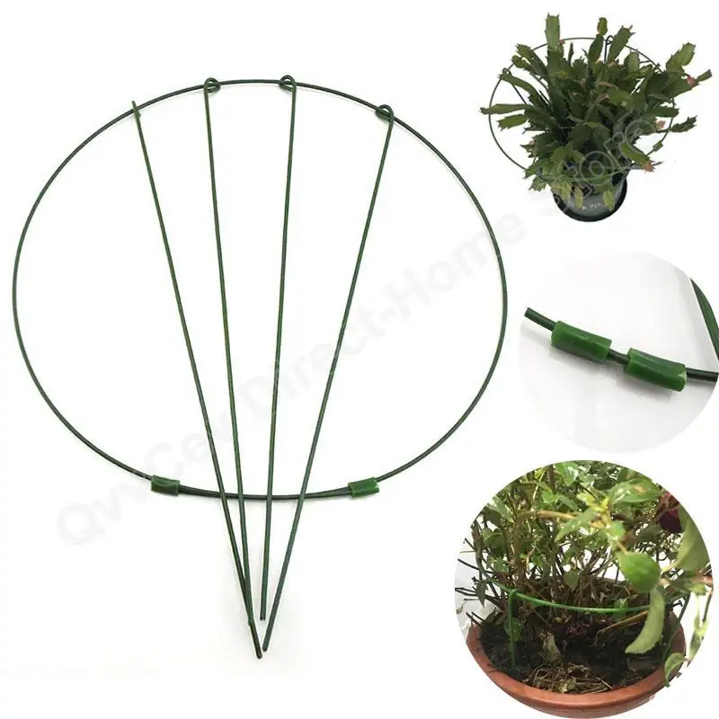 Metal Round Adjustable Garden Flower Plant Stand Support Circle Stake Ring Holder Climbing Iron Gardening Tools for Bonsai Veg metal plant stand