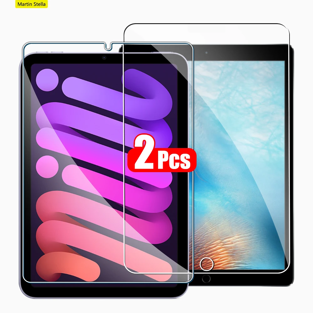 Premium Tempered Glass Screen Protectors for iPad Mini Tablets - 2 Pack