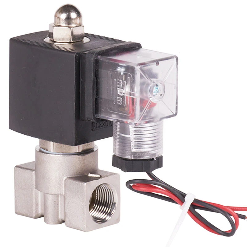 DN08/10 Stainless Steel Normally Closed Type High Pressure Solenoid Valve Water Gas Oil 2 Points 3 220V 24V |