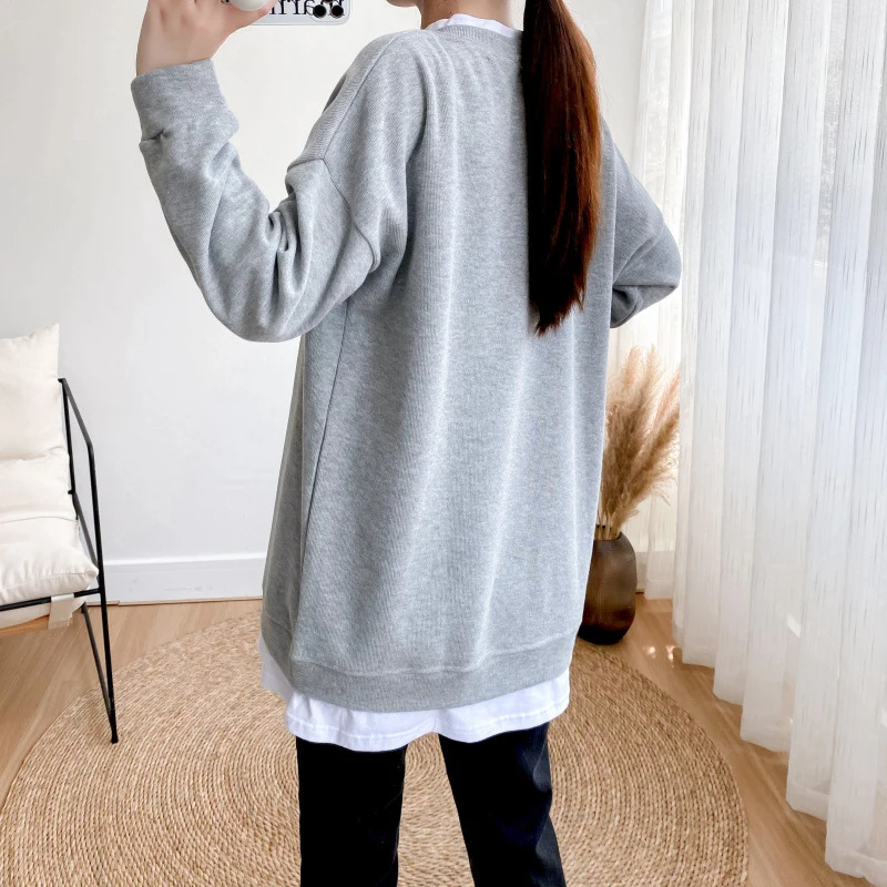 Spring And Autumn Cotton Maternity Clothes Cute Print  Clothes For Pregnan Sweatshirt For Nursing Mothers Breastfeeding Clothes 6