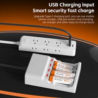 PHOMAX 2/4 Slots AA AAA Rechargeable Battery Charger For Ni-MH/Ni-Cd Rechargeable Battery Charging 1.2V Universal Battery Charge 6