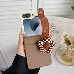 Gradient Wrist Strap Flip Phone Case with Hinge Protection and Shockproof Cover for Motorola Razr60Ultra (White Brown)