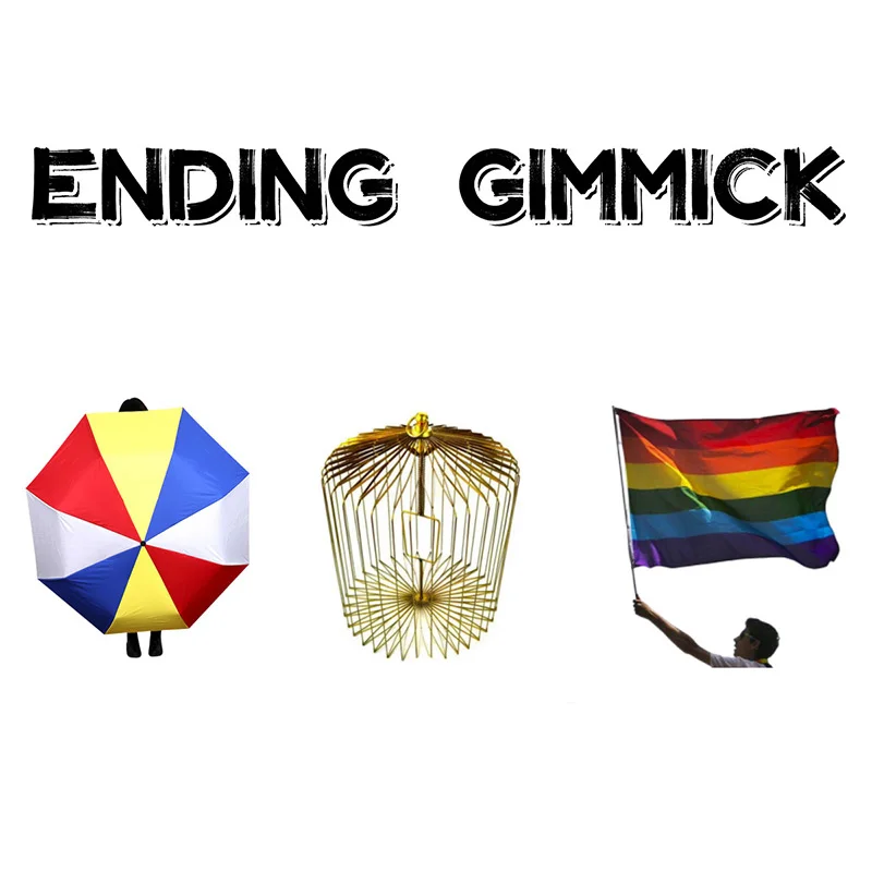 EndingGimmickbyJCMagicTricksSilkProduceUmbrellaBirdcageFlag