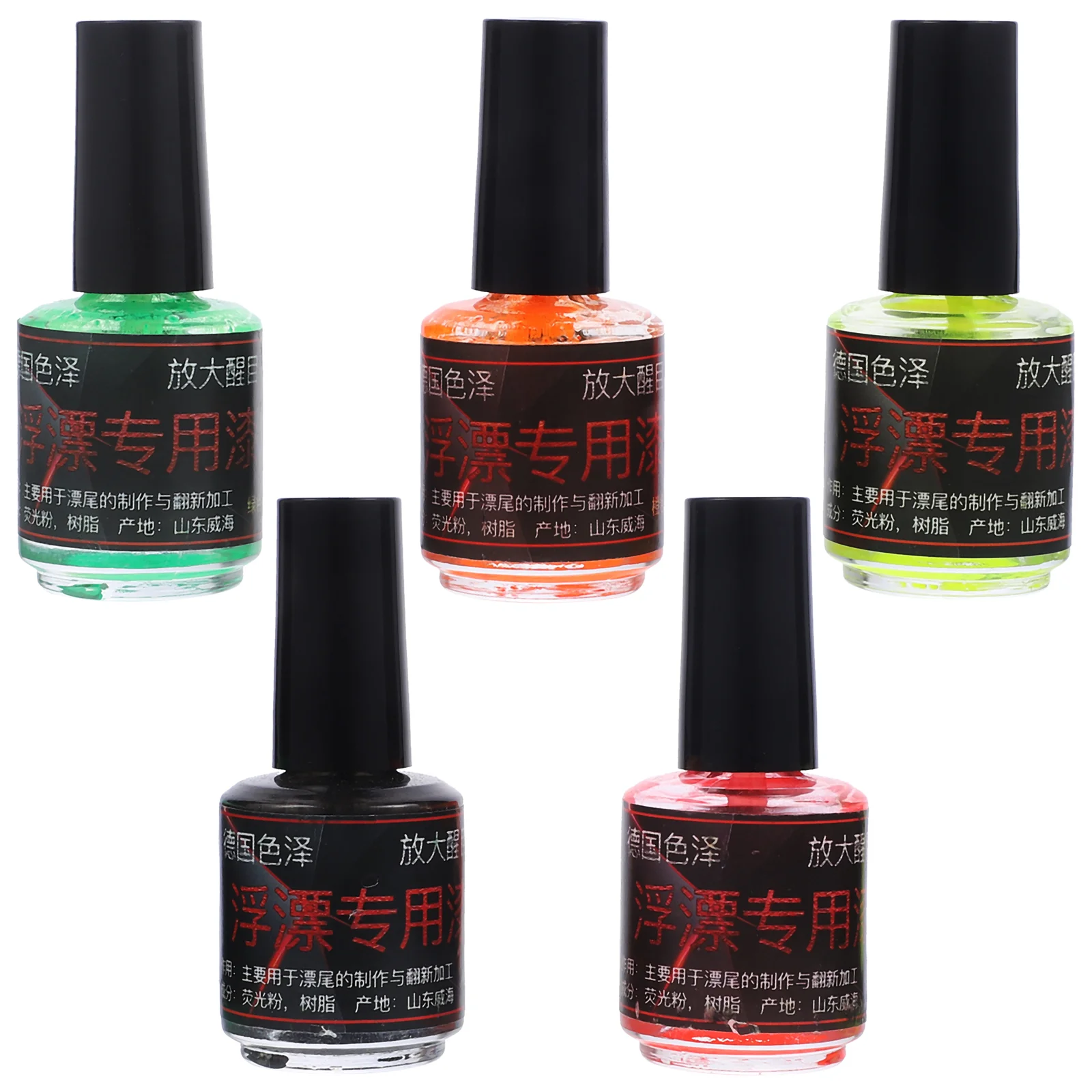 

5 Bottles Fishing Lures Float Paint Paints Eye Catching Fluorescence Waterproof Gear Accessories