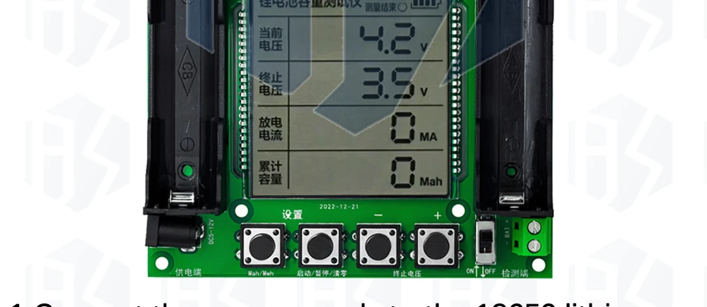18650 Lithium-Batterie-Kapazitäts tester Modul hochpräzise XH-M239 LCD-Digital anzeige echte Kapazität Modul mah/mwh Messung – Detail 15