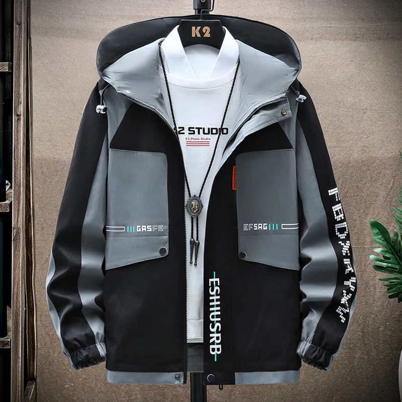 

Весенние мужские куртки Молодежная корейская мода повседневное пальто женская красивая Осенняя тонкая верхняя одежда ветровка Прямая поставка