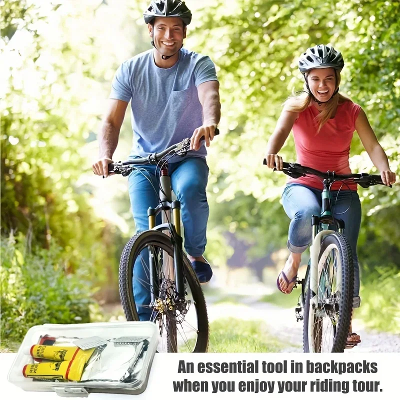 Bike Repair Kit with Vulcanizing Patches & Tools 6