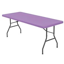 Premium Spandex Stretch Tablecloth - Elastic Fitted, Washable, and Wrinkle-Resistant for Patio Tables (Available in Multiple Sizes) (Light Purple)