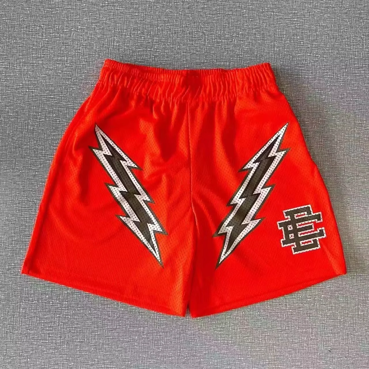 New Men's and Women's Quick-drying Basketball Shorts American Lightning Printing Fashion Trend Luxury Shorts Street Y2K