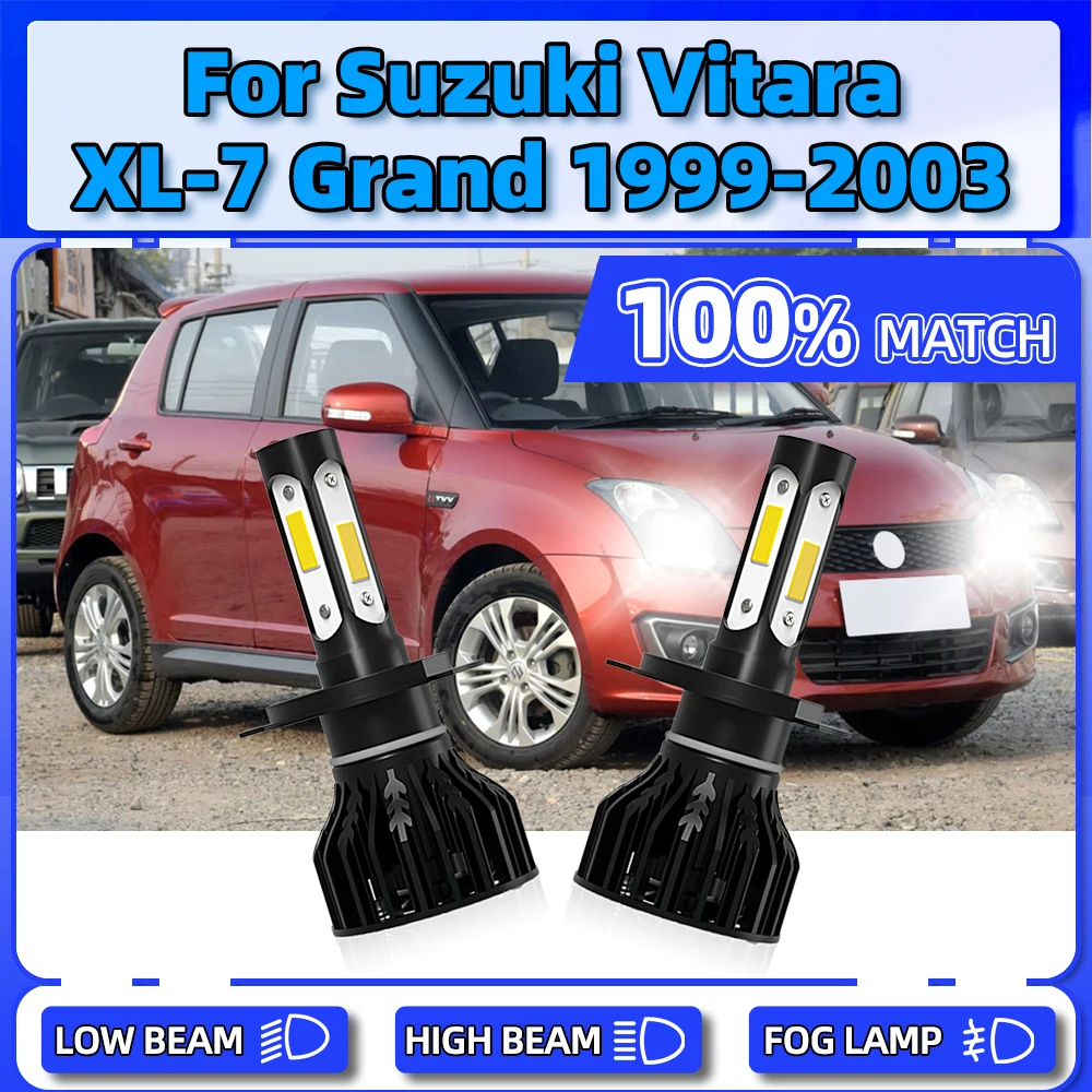 

2Pcs 120W LED Headlight Bulbs 20000LM Plug And Play Auto Head Lamps 12V For Suzuki Vitara XL-7 Grand 1999 2000 2001 2002 2003
