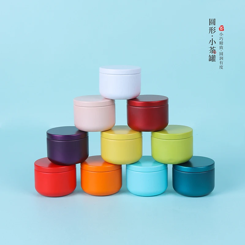 Tea Tin Box Mini Tin Tea Storage Containers Portable 30ml Small Box Candle Making Sealed Tins Jewelry Coffee Spices Storage tea canister,airtight container
