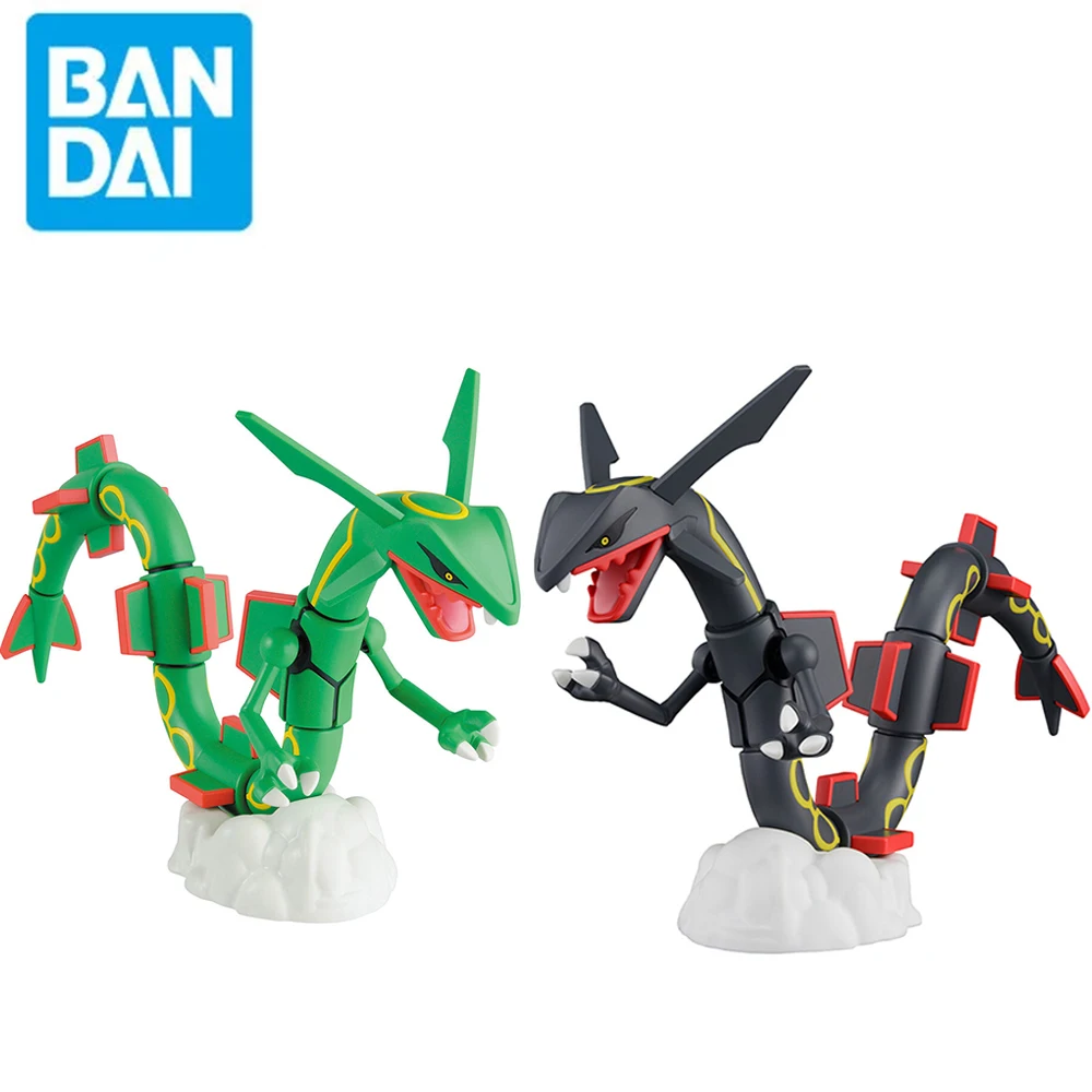 Originale Rifornito Bandai Pokemon Plamo Rayquaza Shiny Rayquaza Assembly Model Toys Figure Da Collezione Figure Di Gioco Anime