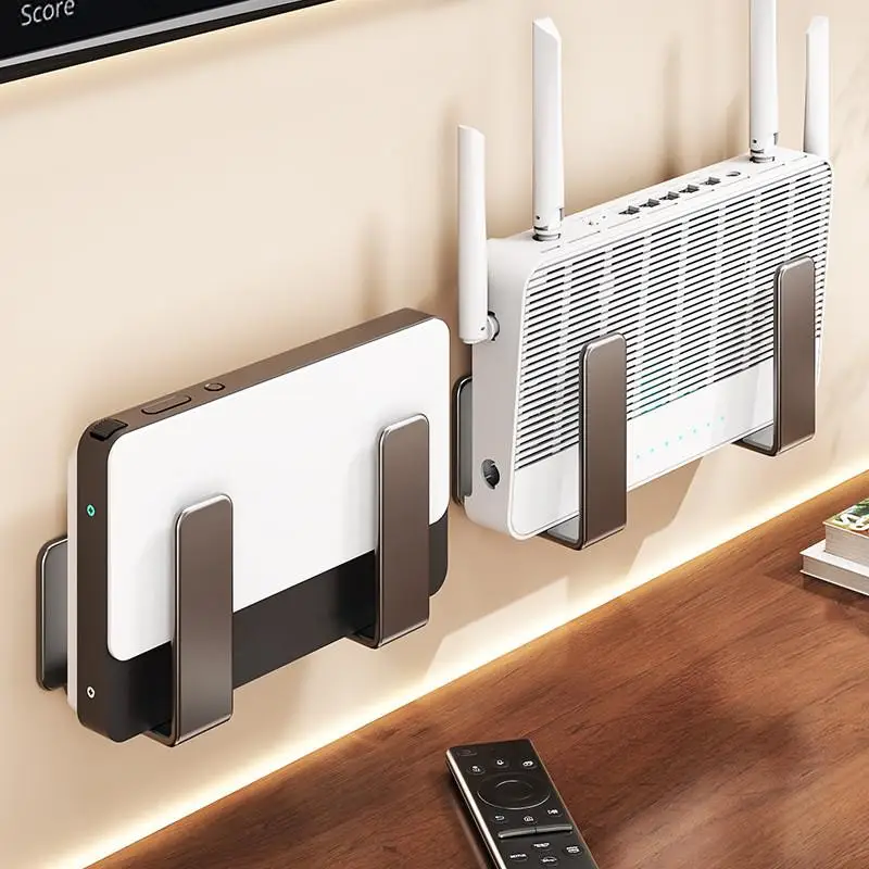 Internet Router Holder 【Nice】Wall Mount Router Power Strip Holder Carbon Steel Multifunctional ...