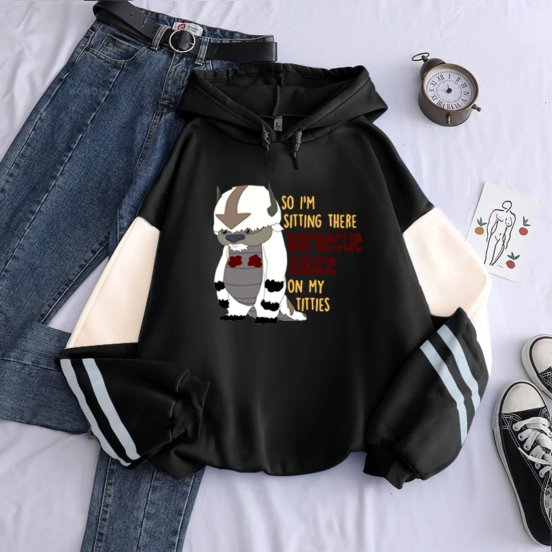Толстовка аниме Аватар The Last Airbender Appa Kawaii мультфильм женщины толстовки хип-хоп