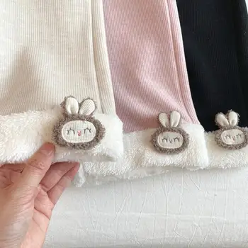 Girls' Fleece-Lined Wide Leg Pants – Cozy Plush Winter Lounge Pants for Toddlers & Kids, Soft Loose Fit Casual Bottoms 1