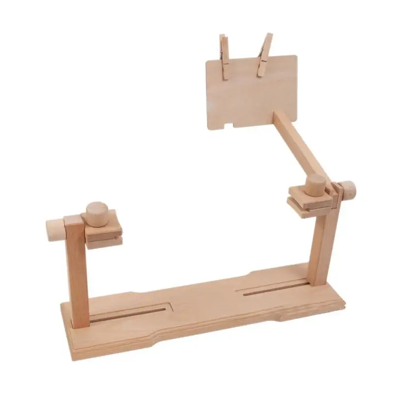 

Embroidery Frame Stand Adjustable Embroidery Sewing Stand Needlepoint Holder Stand Beech Wood Stitching Hoop Holder For Arts