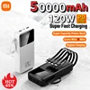 Xiaomi Hot 50000mAh 120W Power Bank Super Fast Charging Powerbank Portable Mobile Power With 4 Wire for iPhone Samsung HUAWEI 1