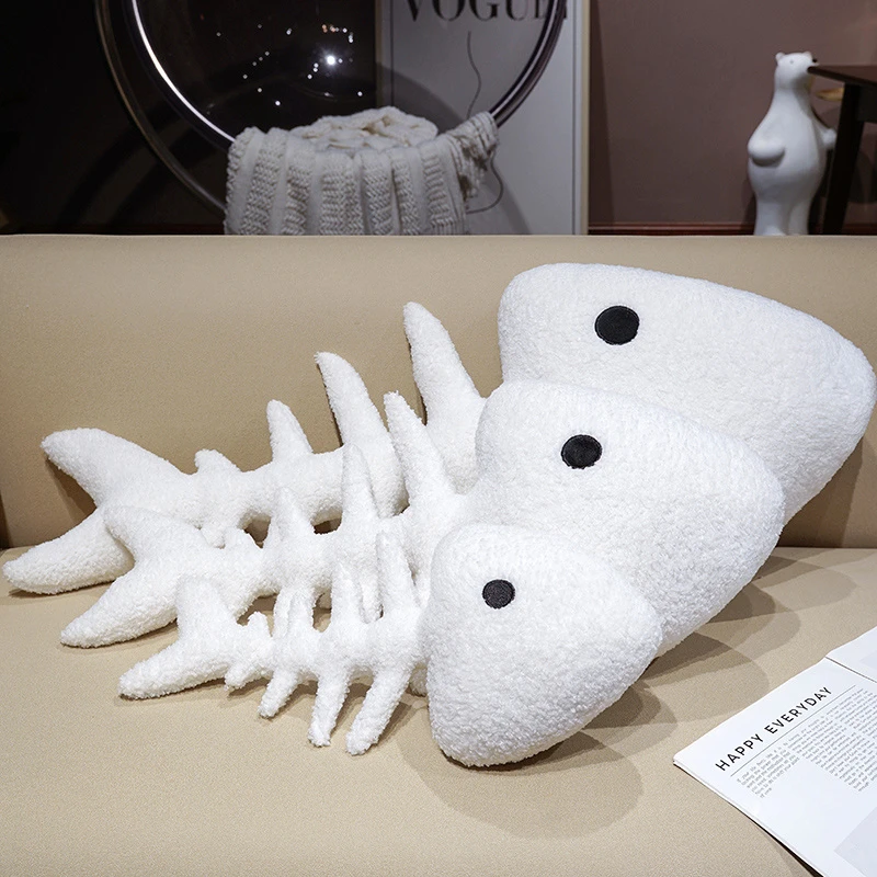 Fish skeleton stuffed pillow product photo