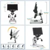 G1200 7-Inch Digital Microscope 1200x Continuous Zoom HD 12MP Industry Microscope Adjustable Stand Built-in Battery Magnifier 3