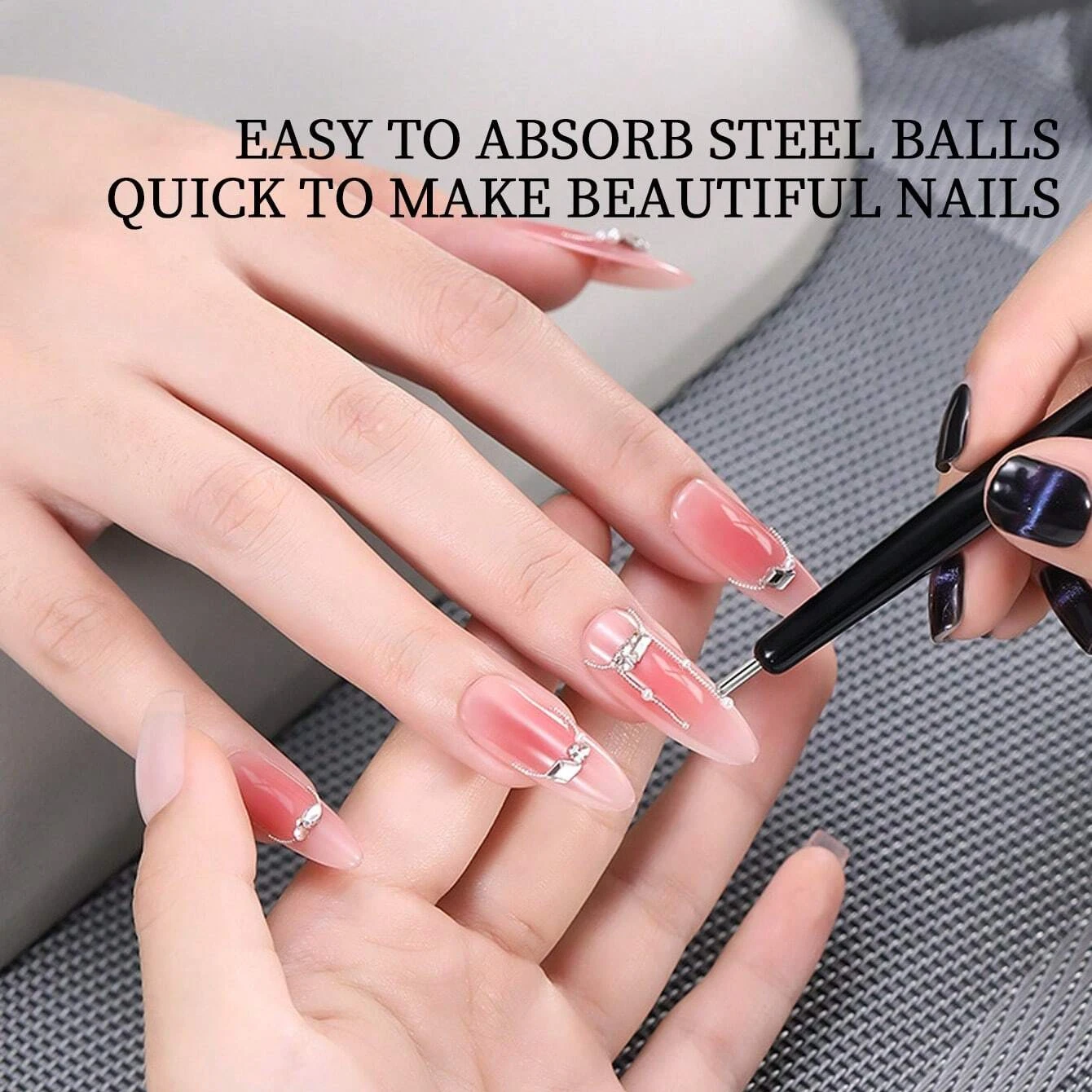 Nail Art Magnet Pen for Steel Ball New Strong Magnetic Sticky Tool for Cat Eye Gel Polish,Gemstone Style Manicure Magnetic Tools
