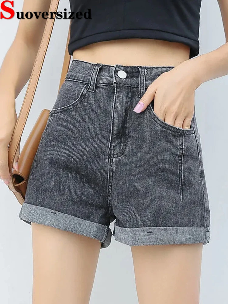 

Vintage Women's Short Jeans Oversized 5xl Casual Denim Pants Summer Baggy Pantalones Cortos Fashion New High Waist Vaqueros