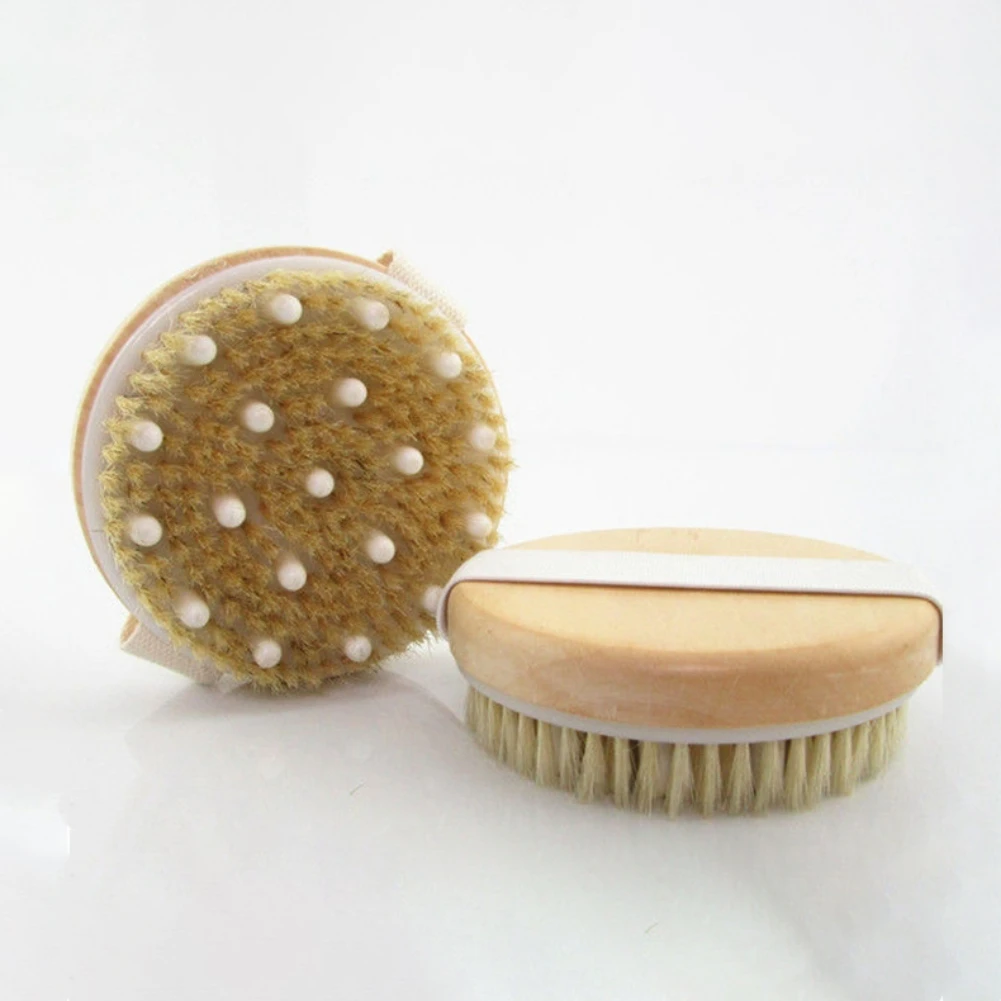 Dry Skin Body Massage Brush Natural Bristle Dead Skin Remover Anti Cellulite Exfoliates Blood Circulation Massage Tools 5