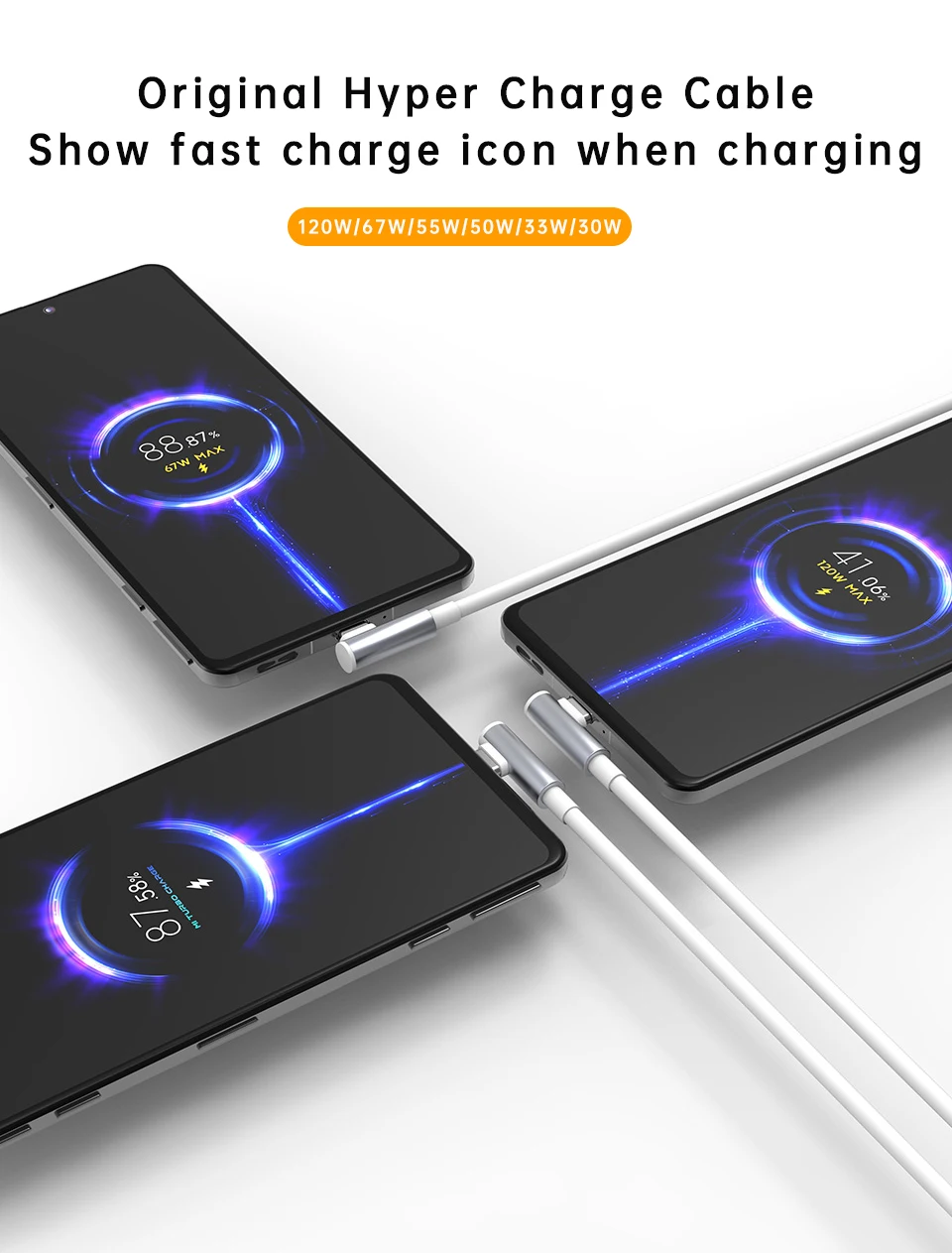 120w For Xiaomi L Shaped Turbo Charge Cable Usb Type C 6a Hyper Charge Cabo  Usb Tipo C L Bend Mi 11 Redmi K40 K50 Poco X4 F3 F4