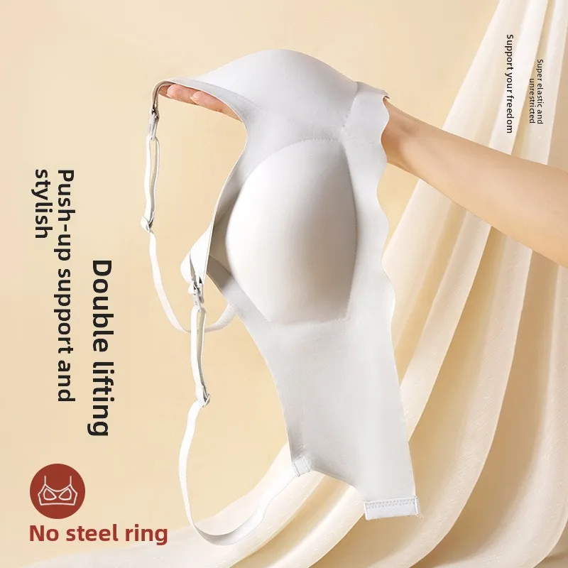 Wirefree Traceless Women's Comfortable and Breathable Ultra Thin Breastfeeding Bra Detachable Nursing Bra Maternity Underwear