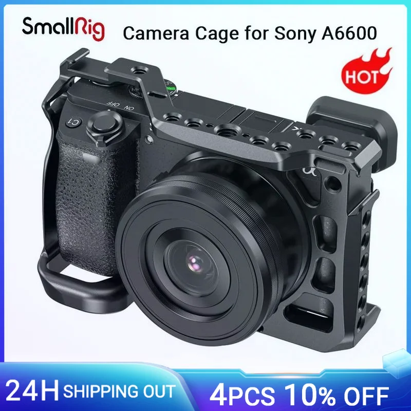 Gabbia Per Fotocamera Smallrig A6600 Per Gabbia Dslr Sony A6600 Con Scarpa Fredda E Fori Di Localizzazione Arri Accessorio Per Gabbia Di Tiro A Treppi