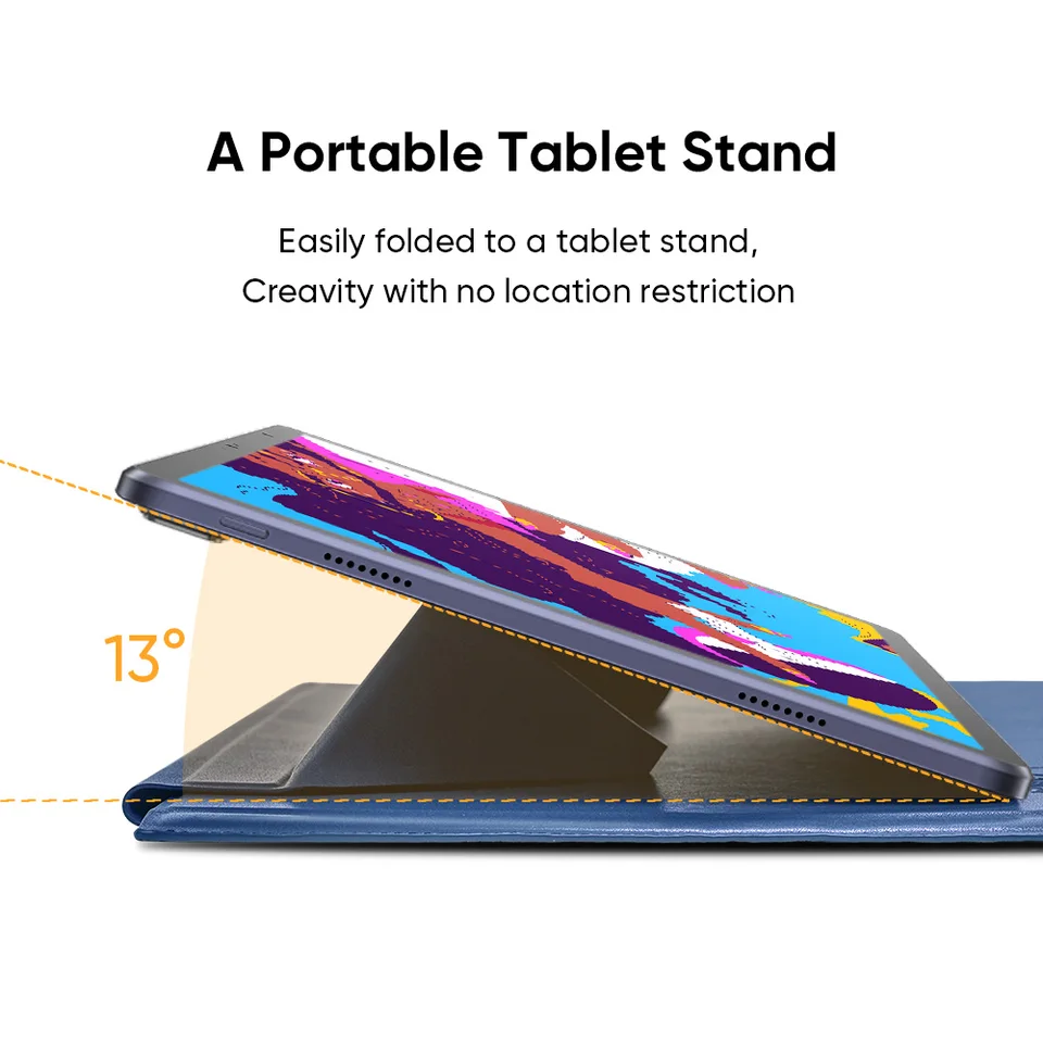 XPPen Schutzhülle mit praktischem Ständer, blau, Leder, Spritzschutz für Magic Drawing Pad 12-Zoll-Tablet_voghion.com