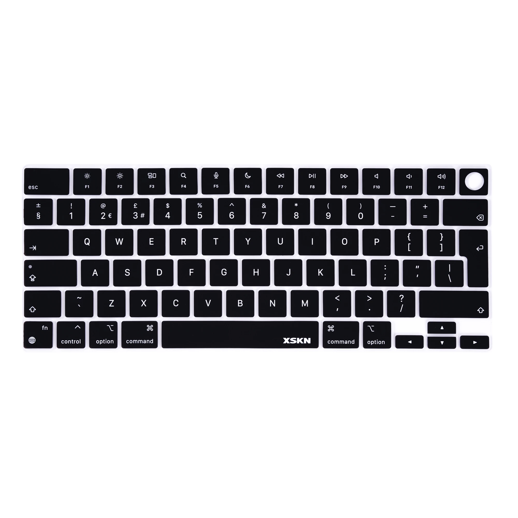 

XSKN EU English Silicone Keyboard Cover for Macbook Pro 14.2 A2442 A2779 A2918 A2992 Pro 16.2 A2485 A2780 A2991 M1 M2 M3 Pro/MaX