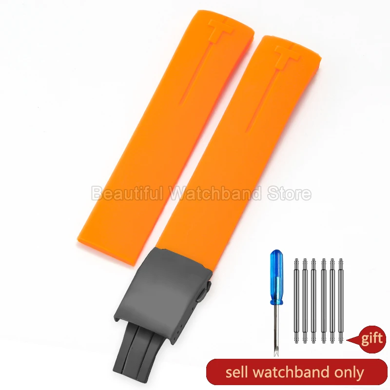 Premium Silicone Watch Strap – Scratch-Resistant, Color-Stable, Odorless Design with Folding Buckle