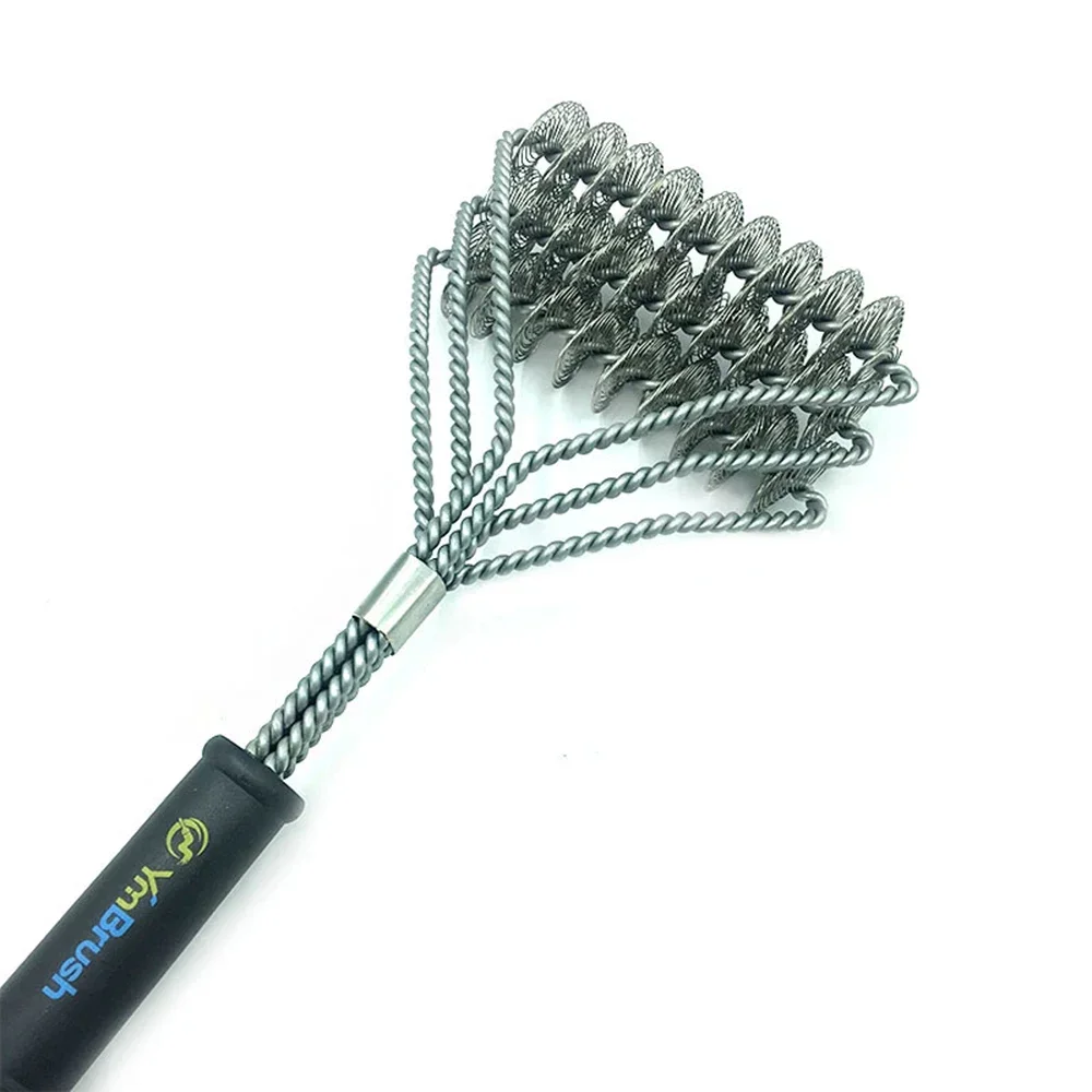 Stainless Steel Wire Cleaning Brush Barbecue Grill Cleaning Brush Non-stick BBQ Kitchen Tools BBQ Accessories