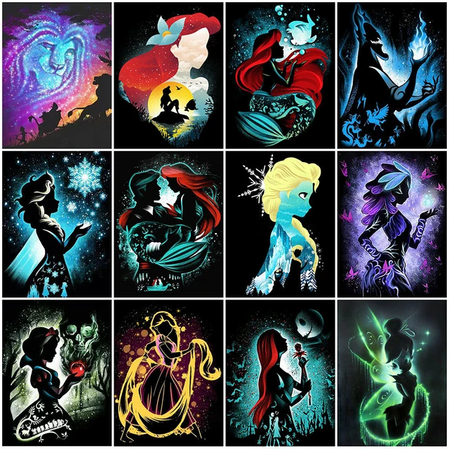 Cartoon Paintings Numbers Paints  Picture Numbers Paint Disney - Disney  Cartoon - Aliexpress