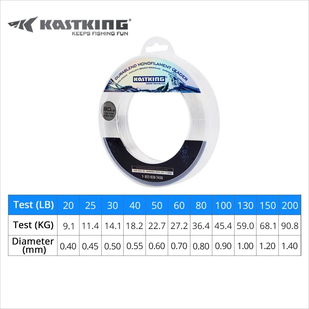 Fishing Line KastKing 20-200LB 110M 0.40-1.40mm Nylon Monofilament for Boat Fishing fishing line