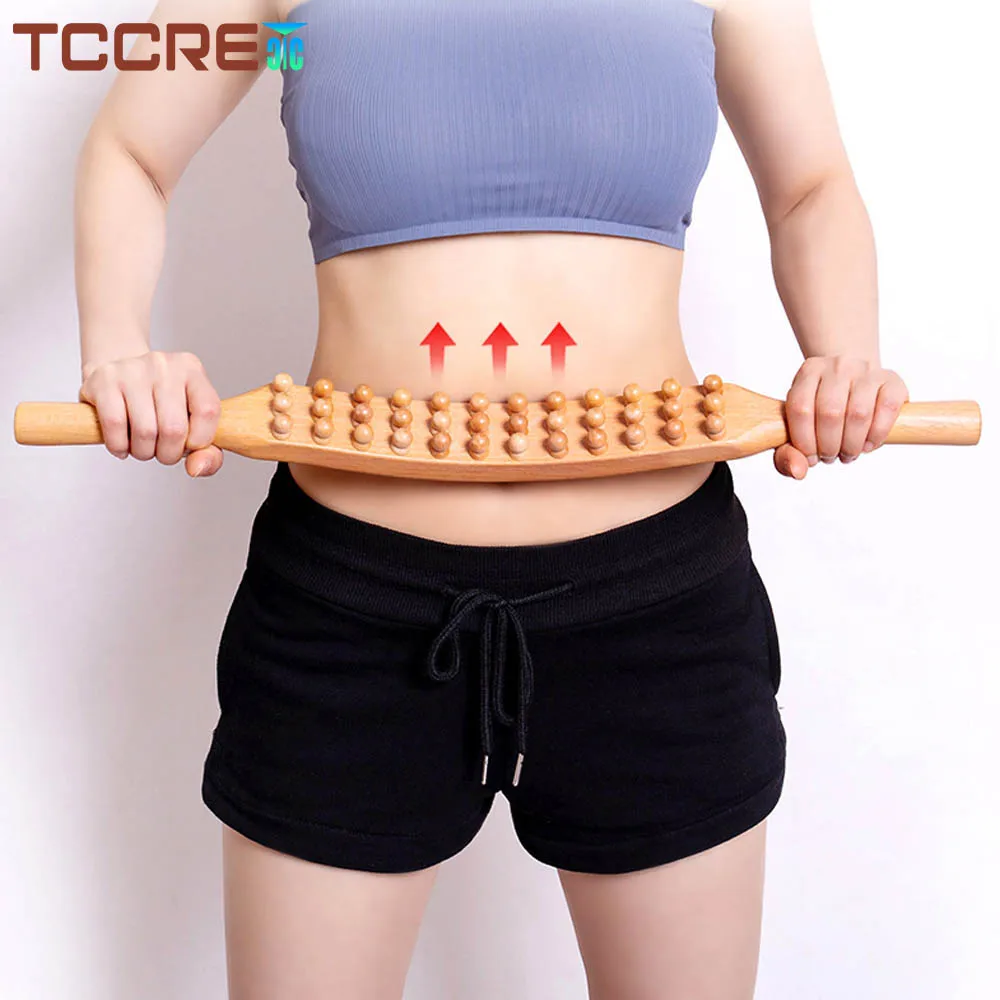 Body Massage Stick Wood Therapy Massage Tools Lymphatic Drainage Massager for Neck Back Relax Stiffness Muscles, Relieves Pain zjkc cold laser therapy machine 3w 650nm 808nm handheld soft laser treatment for inflammation and pain relief muscle stiffness