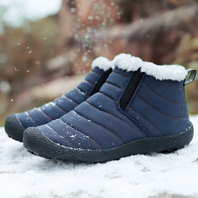 New Winter Warm Outdoors Sneakers Waterproof Men's Climbing shoes Men Combat Desert Casual Shoes Ankle Snow Boots Big Size 35-46