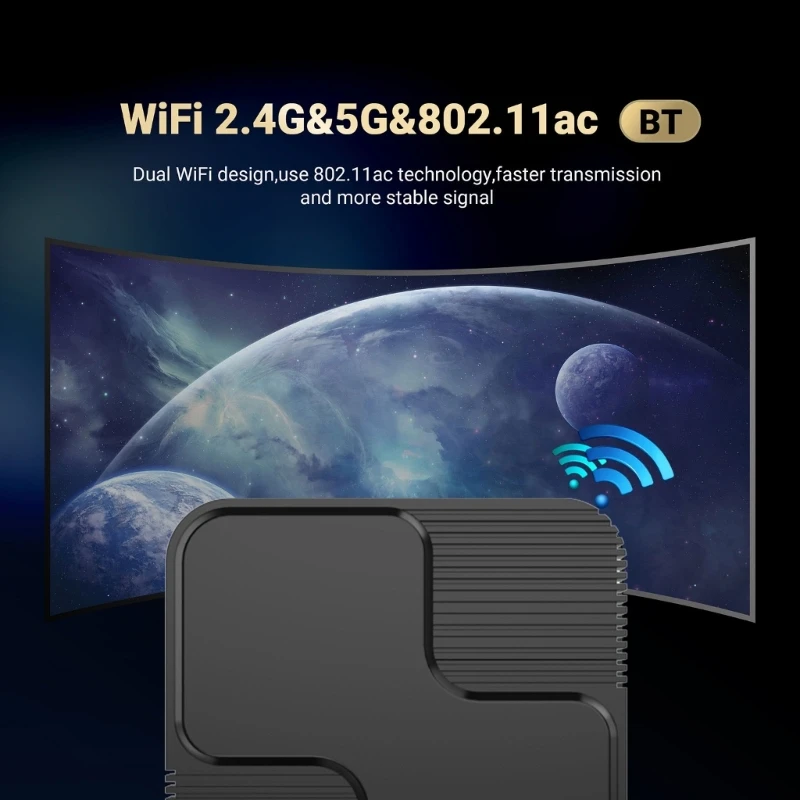 

G96max Smart TV Box Android12.0 Support 6K 2.4G/5G Wifi Set-top Box H618 Chipset Media Player Kit with Adapter & Cable Dropship