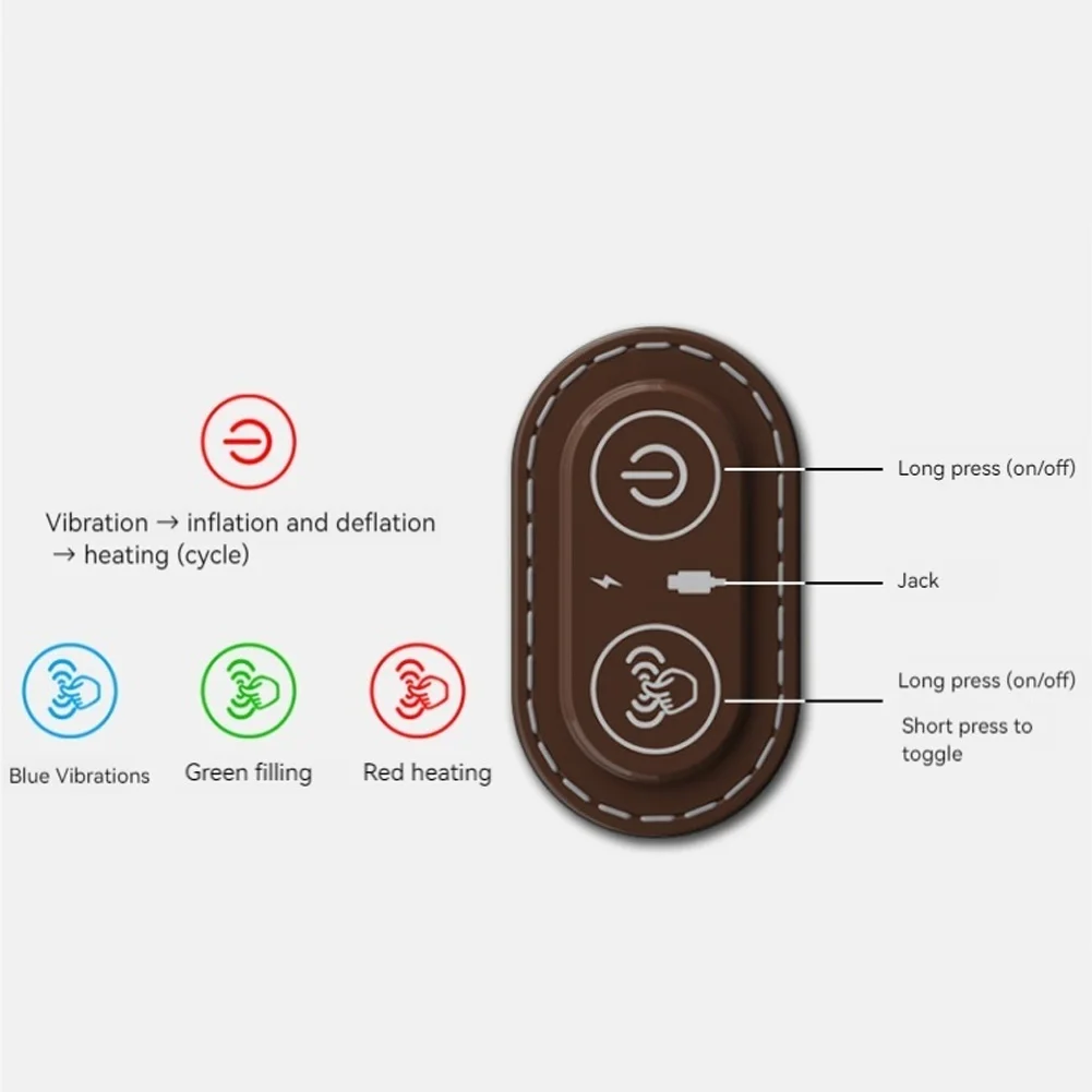 Neck Massager Ergonomic Electric Neck Pillow Heat & Vibration Shoulder Massager Pillow Multi-Function For Neck Stress Relief_voghion.com