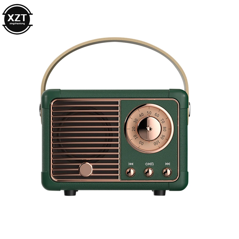 PRUNUS J-999 Enceinte Bluetooth Rétro Portable, Enceinte Radio FM avec