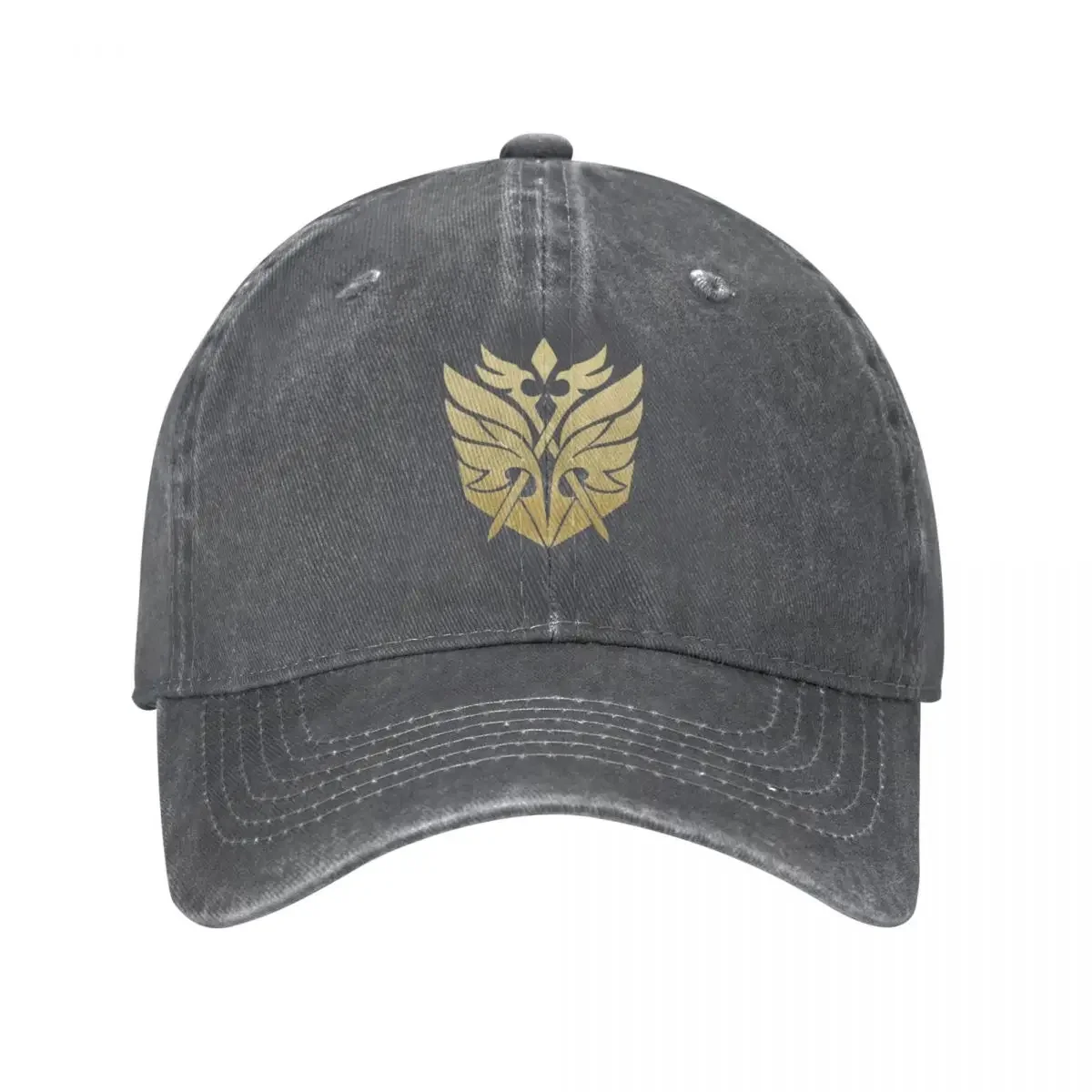 

Рыцари фавониус Золотой логотип-Genshin ударопрочная бейсболка джинсовые шапки кепка хип-хоп бейсбольная Ковбойская шапка для мужчин и женщин