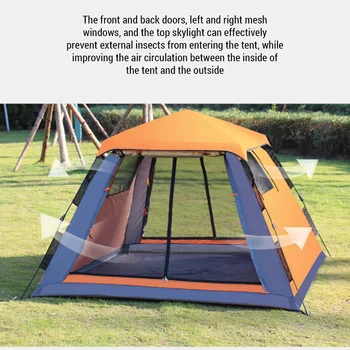 Outdoor Automatic Quick Open Tent Waterproof Camping Tent 3-4 Person Instant Setup Tent 5