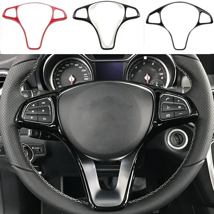 Couvre-boutons De Volant De Voiture, Autocollants De Garniture, Adaptés Pour Mercedes Benz GLC, X253, Classe C, W205, CLA, GLA, Classe A, XACHC117, W176