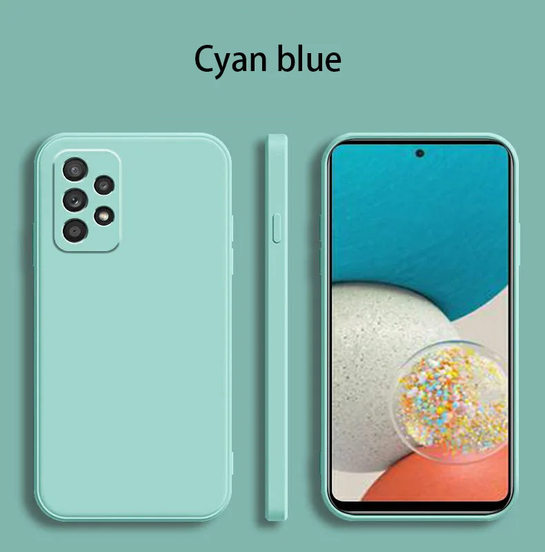 Square Matte Silicone Luxury Classic Case with Camera Protection and Shockproof Design
