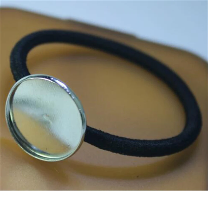 패션 사용자 정의 유리 카보 숑 머리띠, 고품질 블랙 헤어 액세서리 탄성 헤어 ..