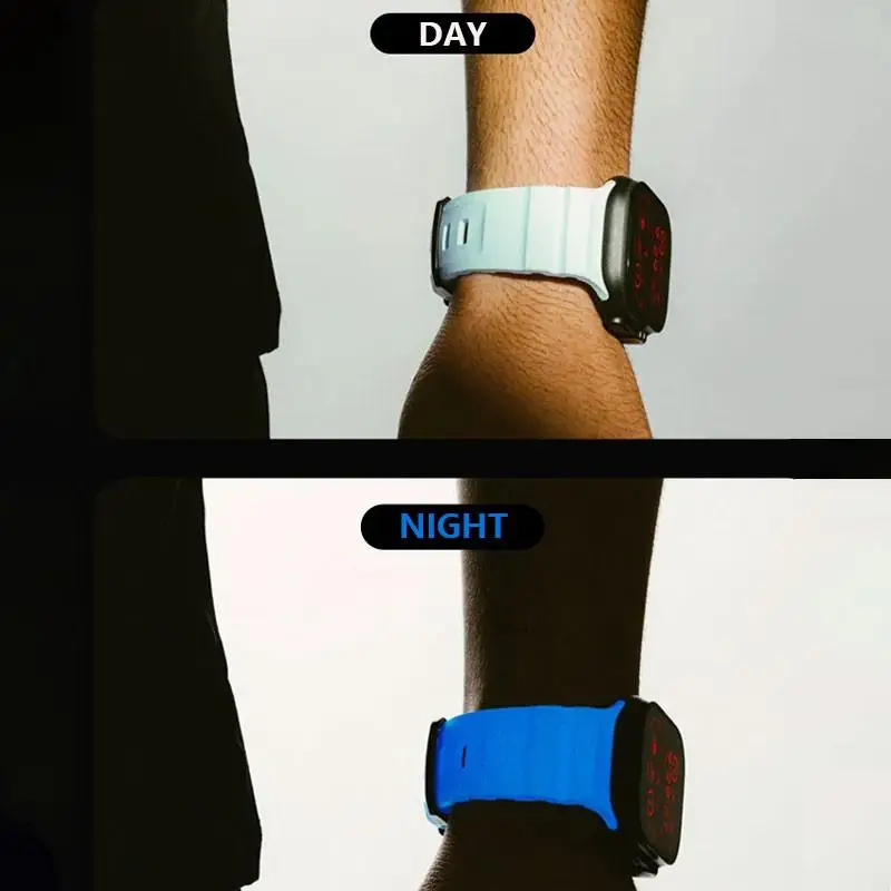 Soft Silicone Titanium Sport Band Bracelet Strap