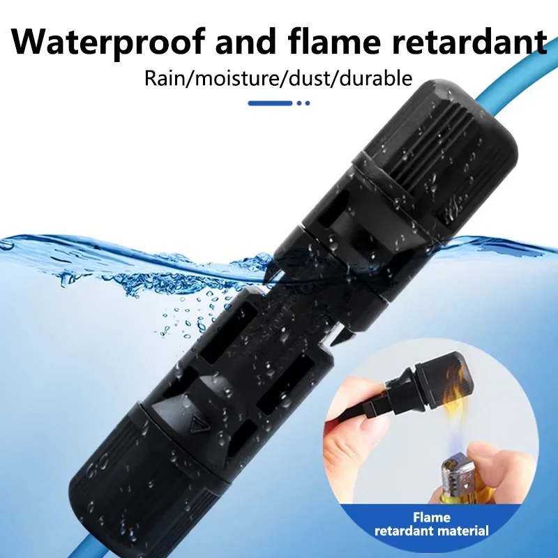 30A 50A Solar Connector Solar Plug Cable Connectors for Panels Photovoltaic System 1000VDC 1500VDC 10/50/100 Sets